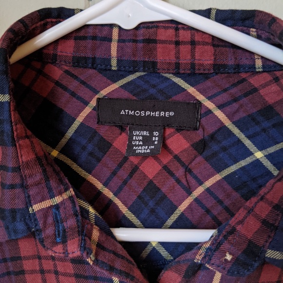 Primark Plaid Button Down Top - Picture 3 of 5